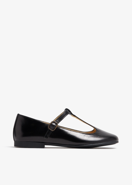 Leather essential ballerinas